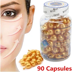 Cápsulas do extrato da vitamina E, soro do Ve do creme, composição coreana facial, cuidados com a pele, 90 PCes pela garrafa