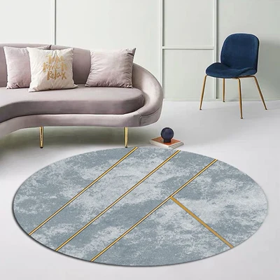 Nordic Modern Geometric Striped Carpet, Non-Slip Mat, Bedroom and Living Room