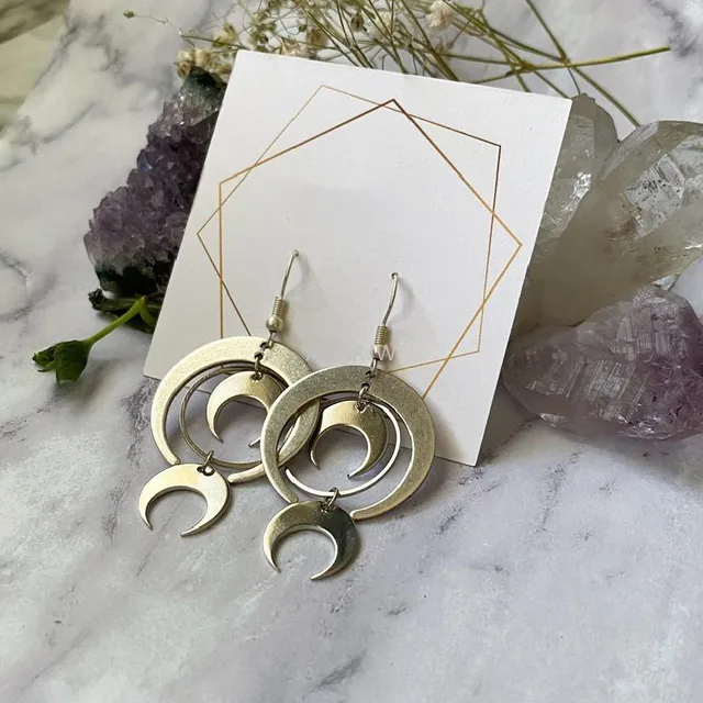 Minimalist brass 2024 earrings, statement jewellery, gift for her, minimalistic jewellery