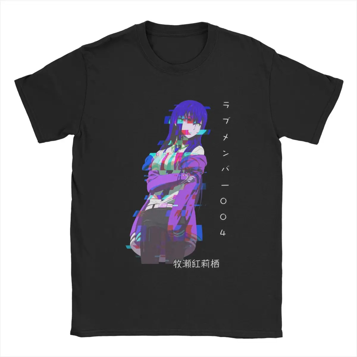 Vintage Steins Gate Kurisu Makise T-Shirt Men O Neck 100% Cotton T Shirts A.K.A Christina Short Sleeve Tee Shirt Clothing