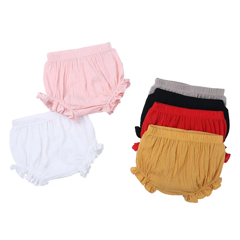 

Summer Newborn Girl Shorts Baby Cotton Linen Bloomers Toddler Cute Bread Pants Bottoms Underwear 6-24Month