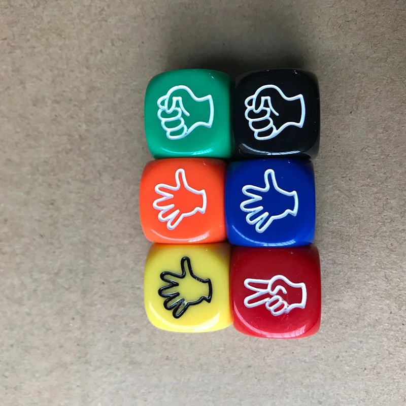 1Pc Funny Finger Guessing Game Dice Rock Paper Scissors Game Creative Board Games Toy Scissors Stone Family Party Supplies