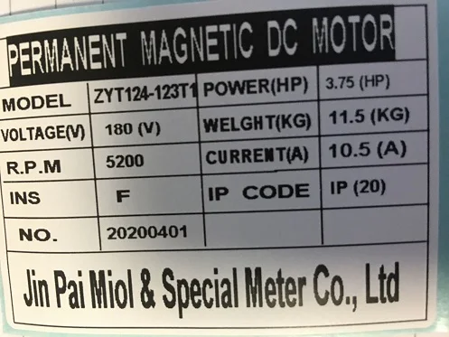 Imagem -02 - Partes 2hp 2.0hp 3hp 3.0hp 3.75hp 180v dc Motor de Substituição Zyt124 19 Zyt124 36 Motor de Esteira Zyt124