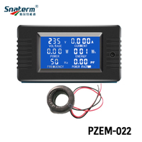 Peacefair 6in1 220V 100A AC Single Phase Digital Panel Amp Volt Current Meter Watt Kwh Power Factor Energy Meter With Coil CT