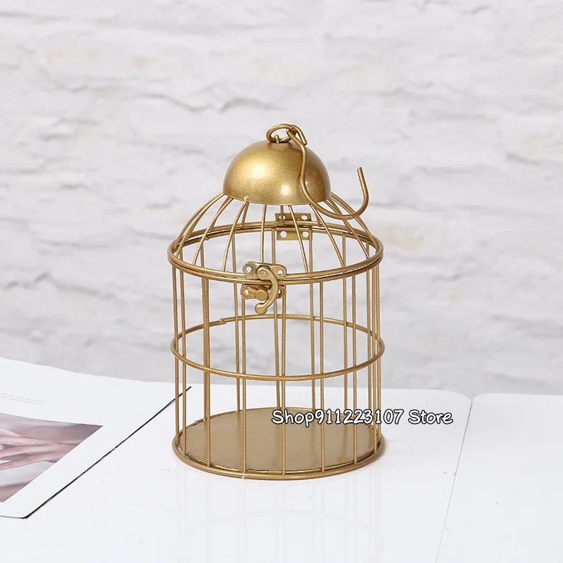 European retro iron bird cage flower stand bird cage balcony outdoor decoration pet supplies decorative bird cage