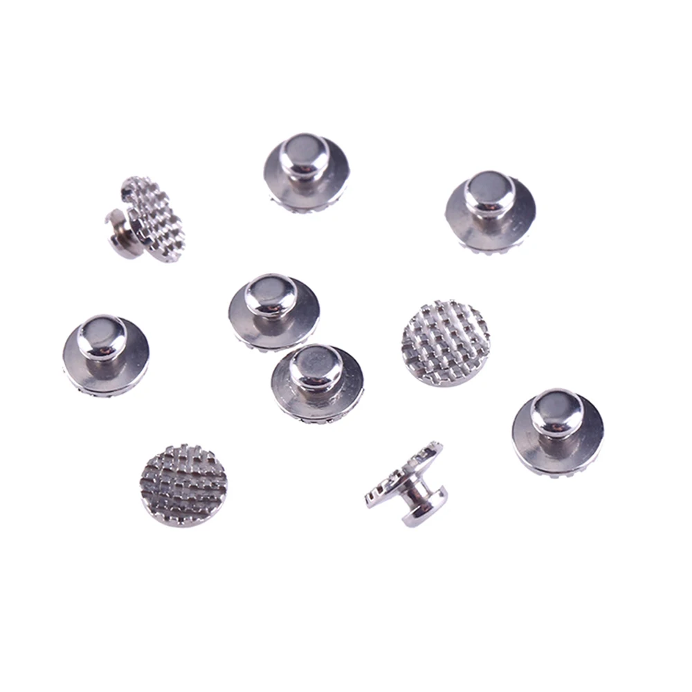 10pcs/pack Orthodontic Metal Buttons Dental Lingual Buckle/Composite Ceramic Lingual Buttons for Bondable Round Base