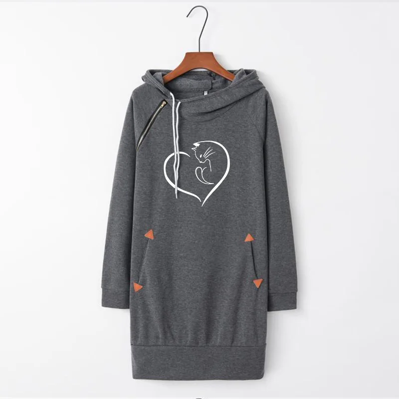 Women Sweatshirt Dress Hooded Long Sleeve Casual Hoodies Dress Drawstring Pullover Tops Streetwear Dropshipping