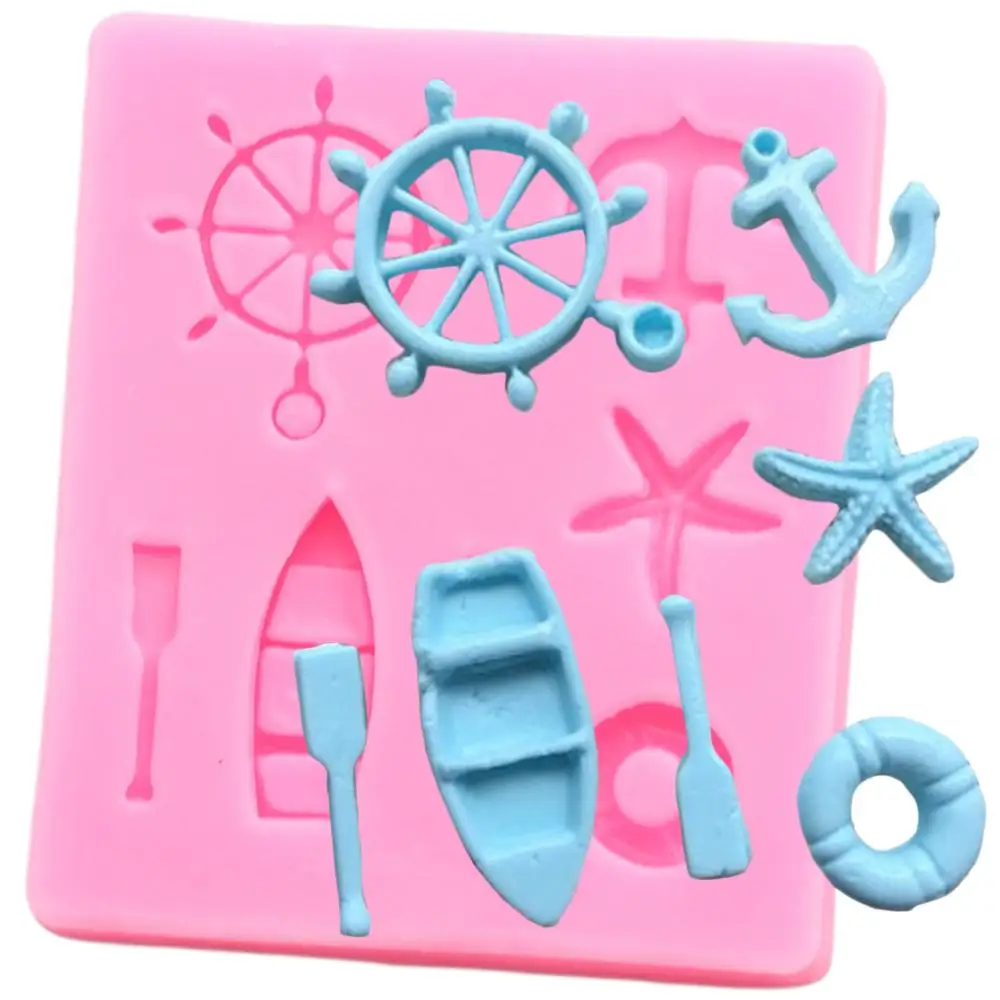 Ship Anchor Silicone Mold Marine 3D Series Fondant Molds DIY Cake Decorating Tools Candy Polymer Clay Chocolate Gumpaste Mould