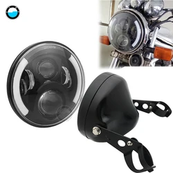 7 Inch  60W DOT SAE E9 Motorcycle Headlamp  with angle eye Led  Headlight  7inch housing bucket trim ring.