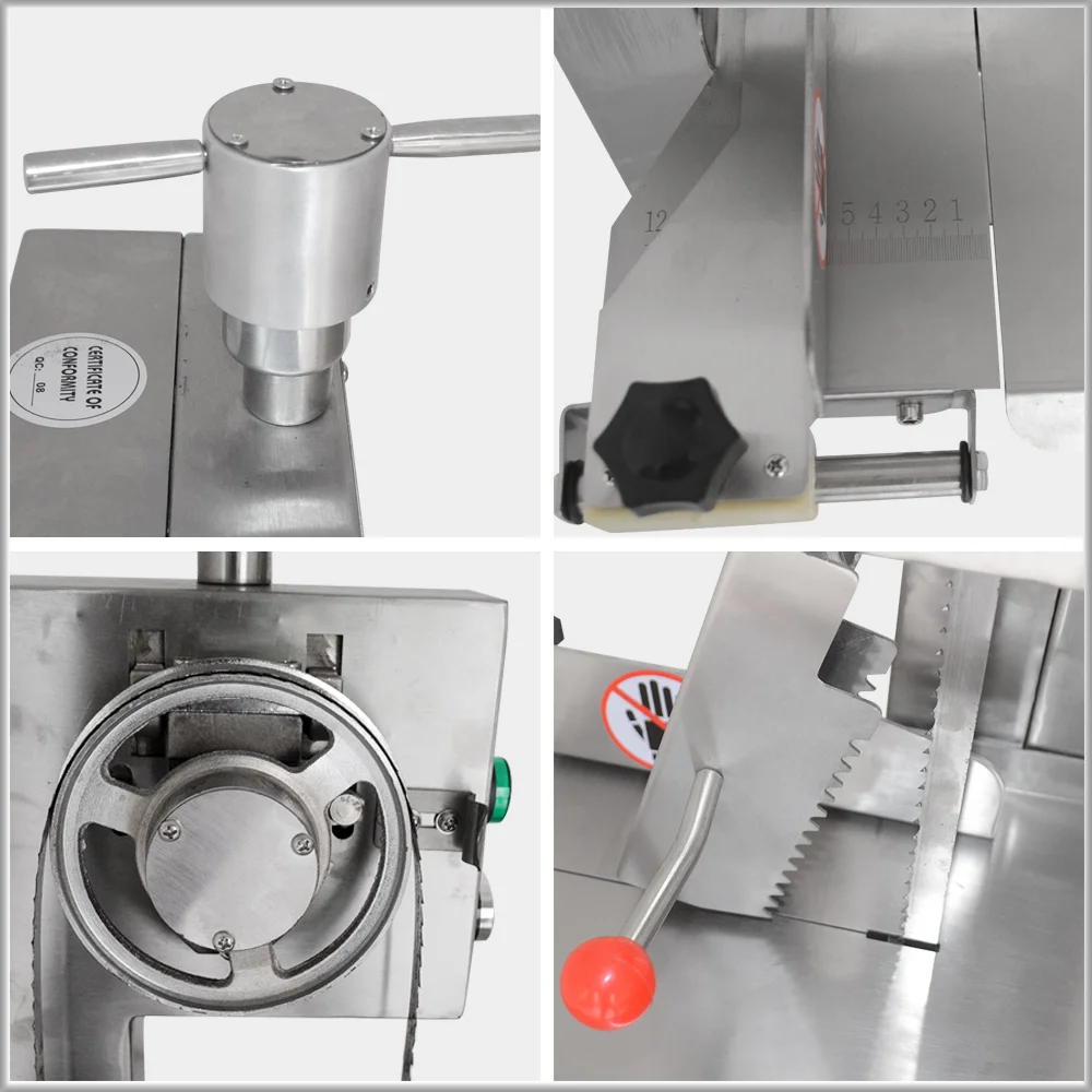 XEOLEO – machine à scier les os, coupe la viande congelée, professionnelle, en acier inoxydable, côtes découpées/poisson/viande/bœuf, 110V/220V