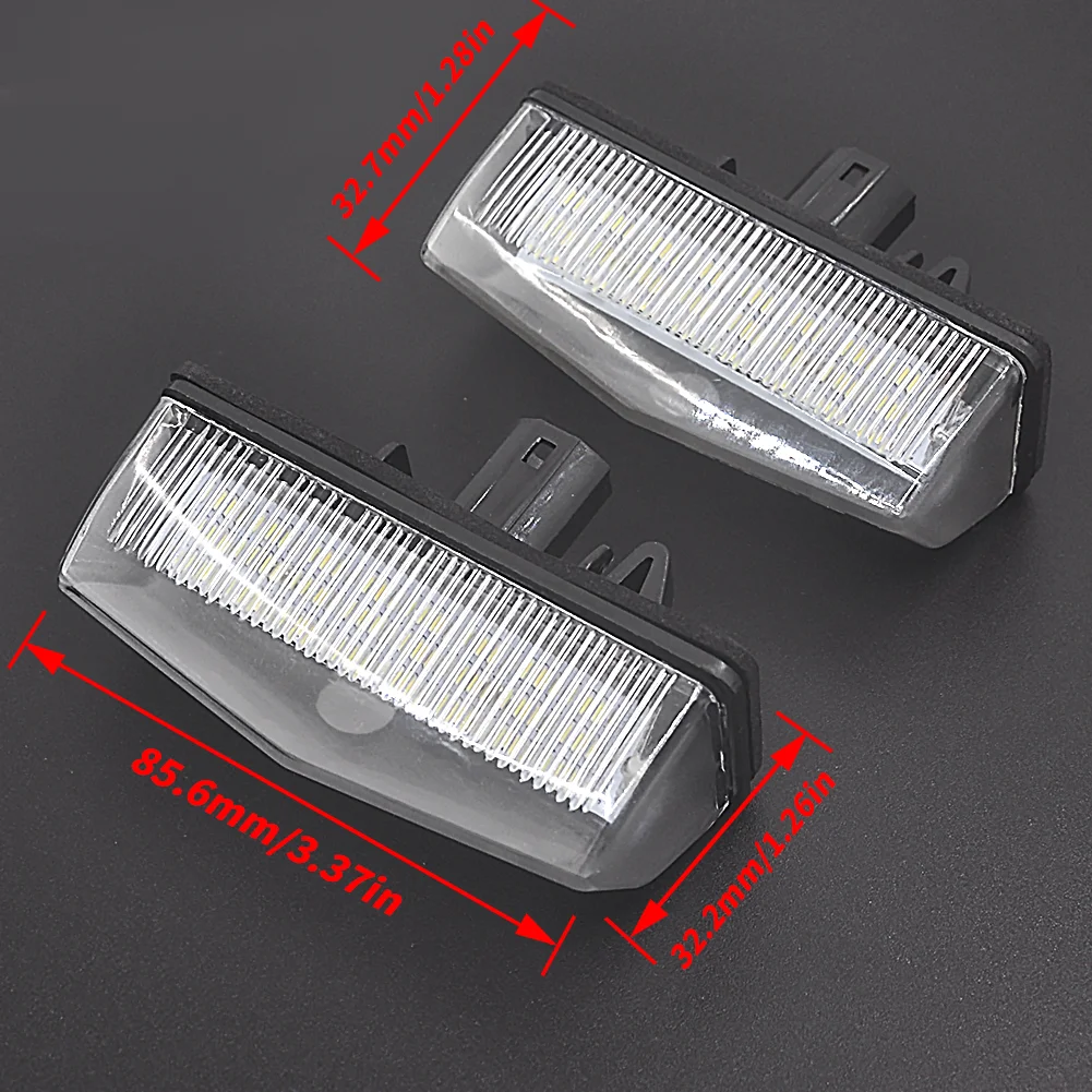 For Toyota Prius Venza Matrix RAV4 C-HR Scion Lexus CT200 NX200 RX200 Car Rear white LED license plate light number plate lamp