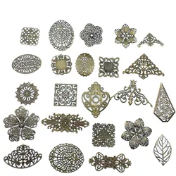 20pcs bronze tone round Filigree crafts Embellishments Findings Jewelry Accessories cospaly ornaments cospaly