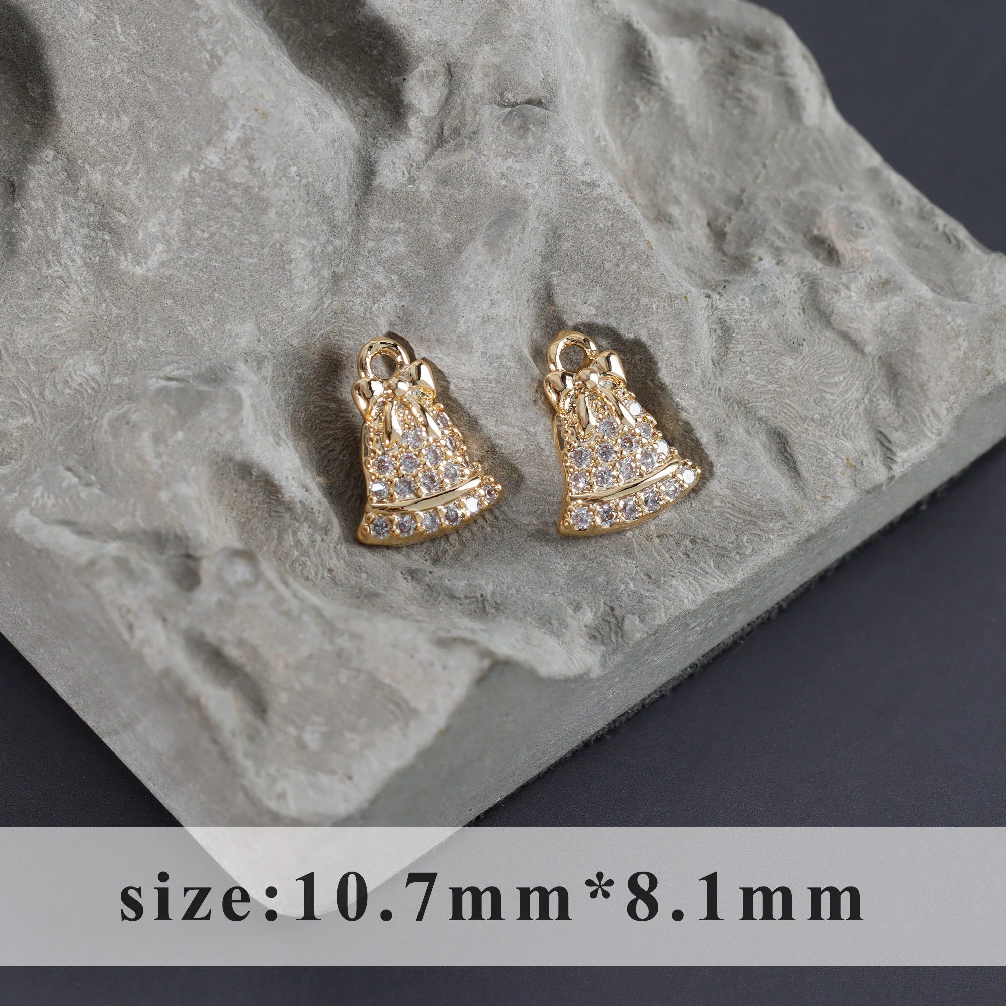 GUFEATHER M1001,jewelry accessories,18k gold plated,copper metal,zircons,diy pendants,jewelry making,diy earrings,10pcs/lot