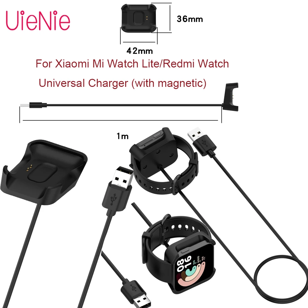 샤오미 미 워치 라이트/레드미 워치용 1M USB 범용 충전기, 휴대용 고품질 고속 충전 케이블 세트, 마그네틱