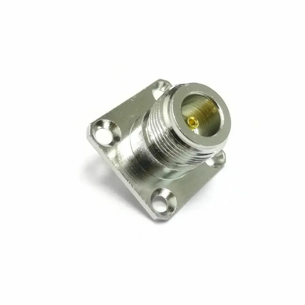 10pcs/50pcs N type female jack RF COAX connector 4-hole panel mount square 25x25mm w.solder cup