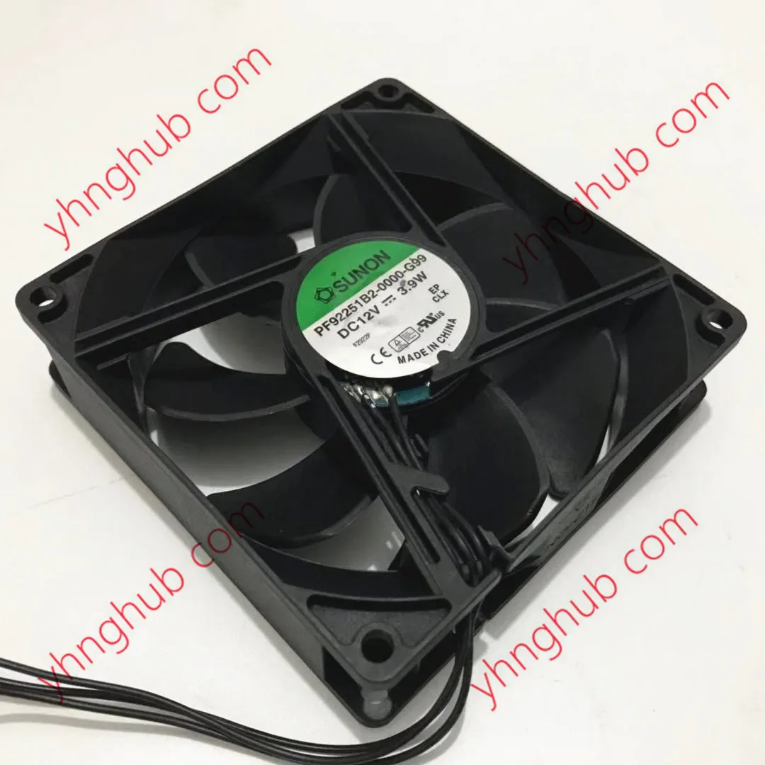 SUNON PF92251B2-0000-G99 DC 12V 3.9W 92x92x25mm 3-Wire Server Cooling Fan