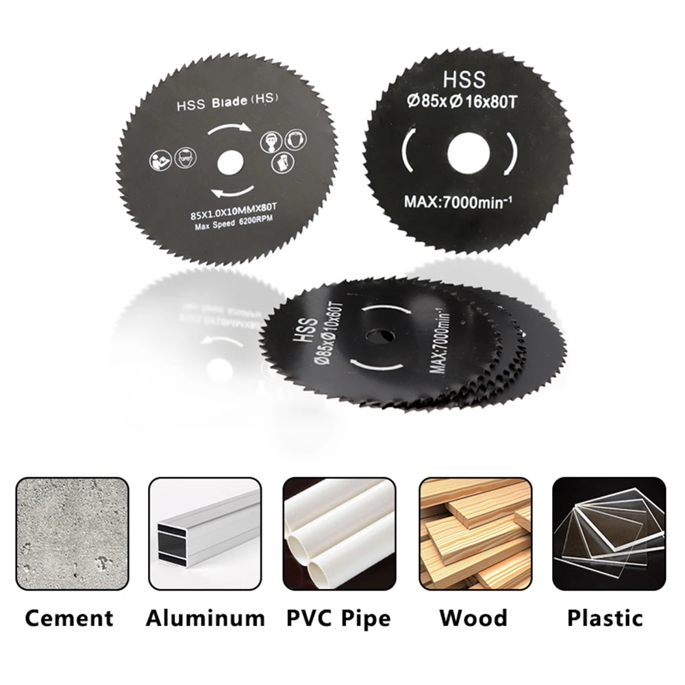 1pc 85mm Nitride Coating Hss Circular Wood Saw Blade / Metal Cutter  Cutting Disc