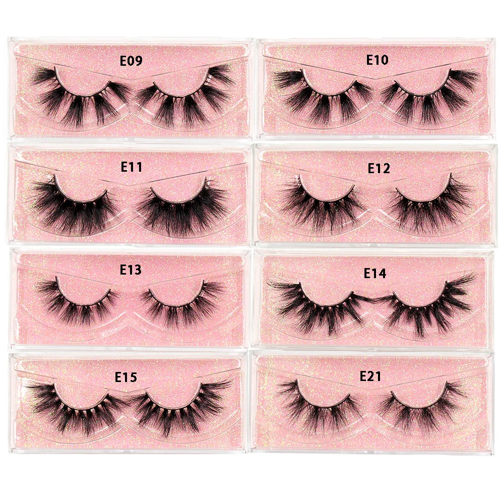 LEHUAMAO Eyelashes 3D Mink Eyelashes Criss-cross Strands Cruelty Free High Volume Mink Lashes Soft Dramatic Eye lashes E1 Makeup