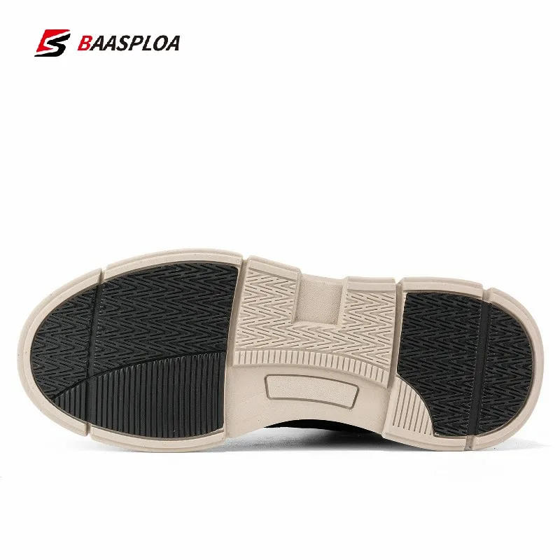 Baasploa Men Shoes 2024 Winter Warm Cotton Waterproof Leather Walking shoes Male Casual Non-slip Wear-resistant Sneakers