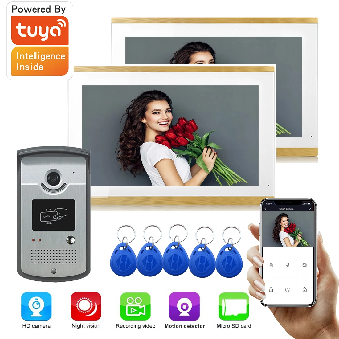

Видеодомофон SYSD с сенсорным экраном 10 дюймов, Wi-Fi, 1080P