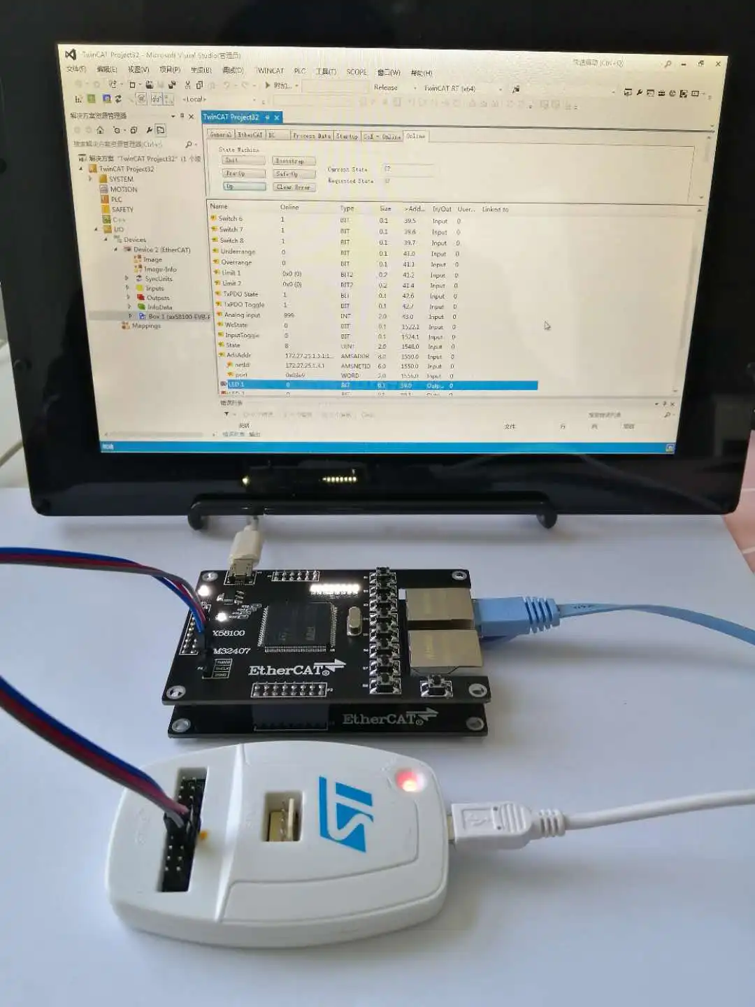 EtherCAT Slave AX58100 Development Board STM32F407ZGT6 SPI/FSMC Communication