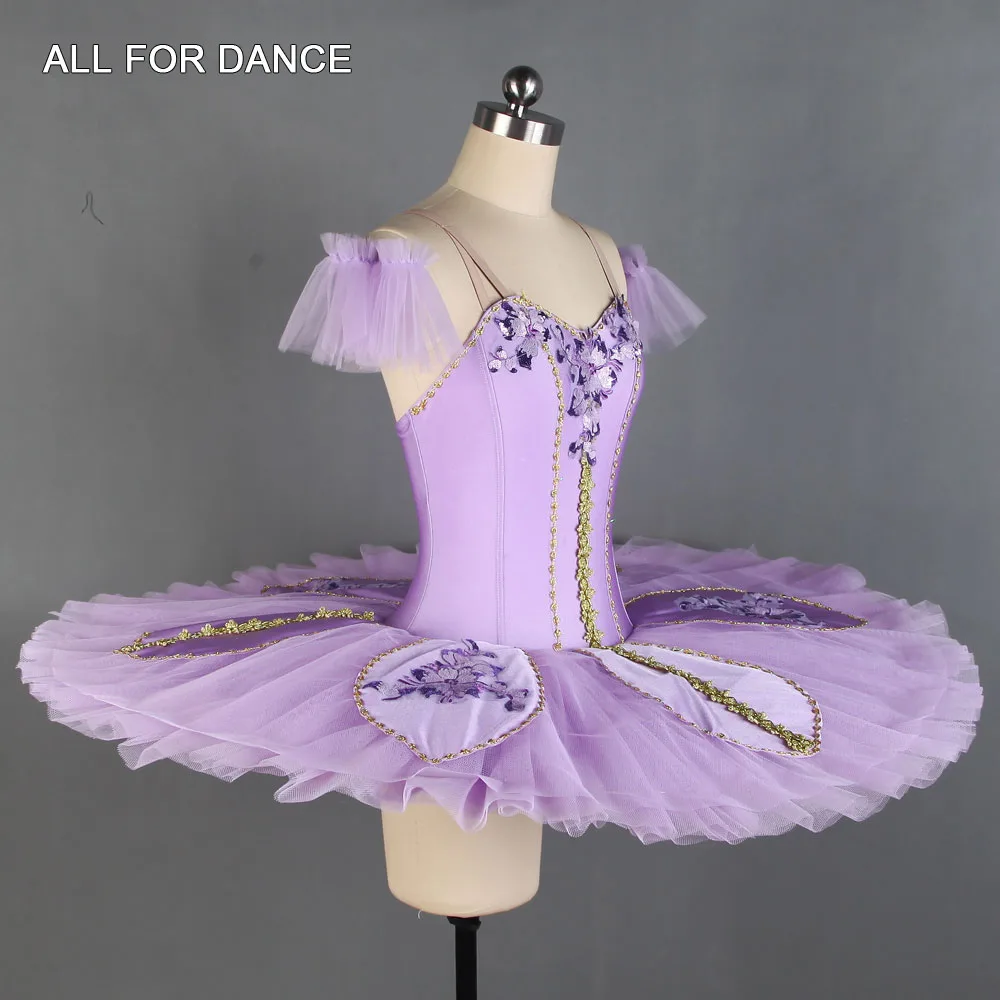 BLL137 Pre-professional Ballet Dance Tutu Solo Performance Costume Ballerina Dress Lilac Pancake Tutus Platter Tutu Costumes