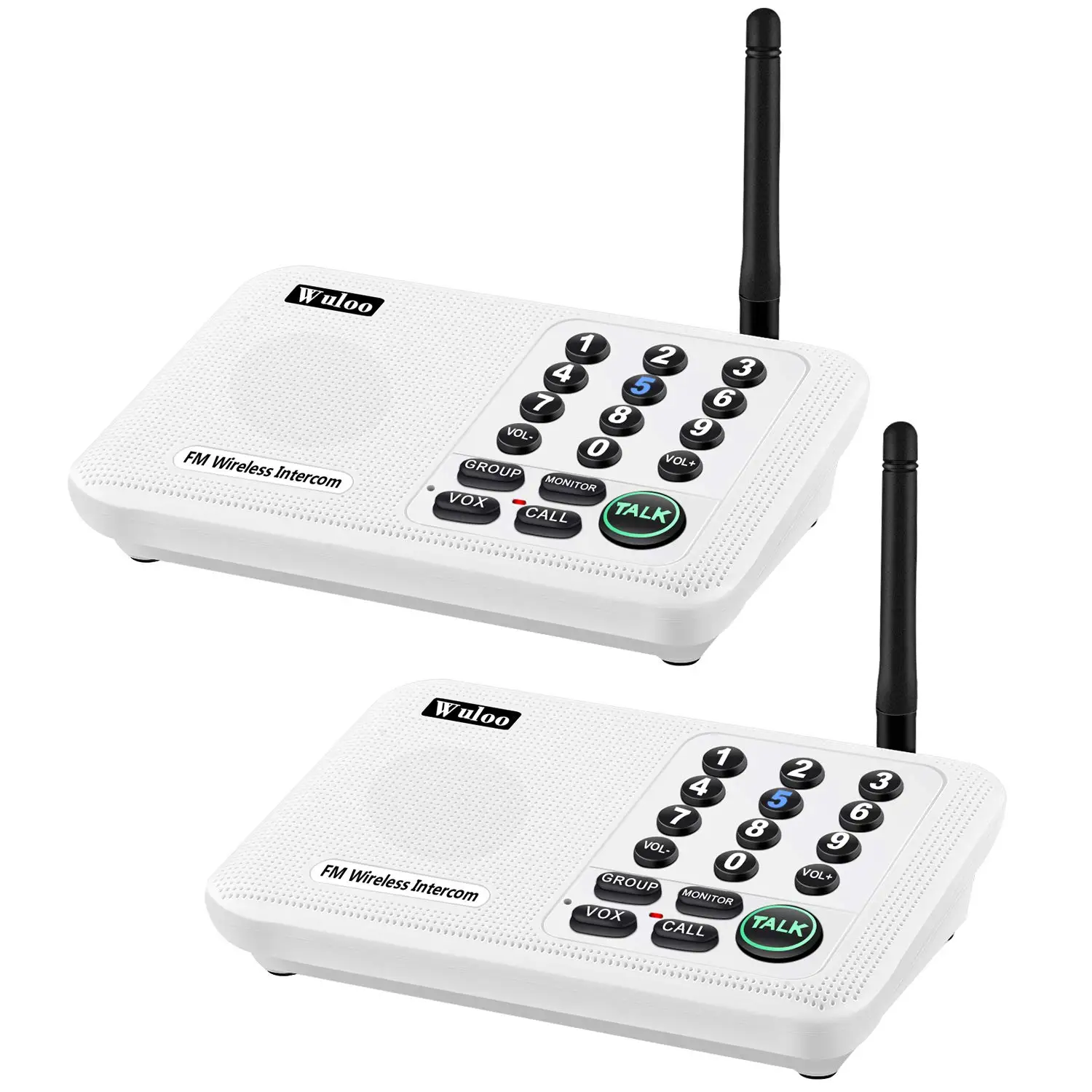 Wuloo 1 Mile Long Range Wireless Intercom System for Home House Business Offices Room to Room Communicate