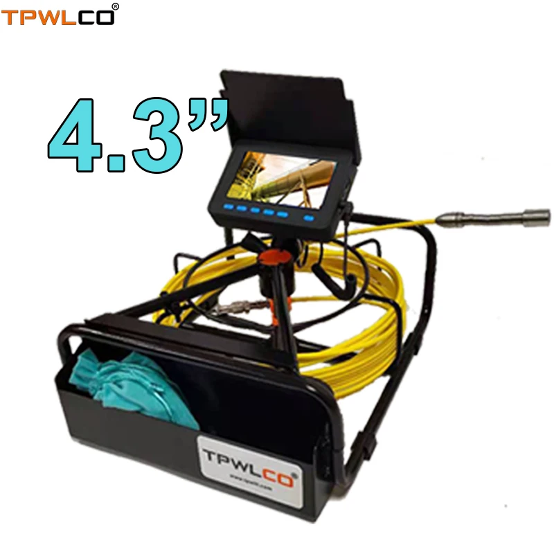 

IP68 Waterproof Video Industrial Endoscope Pipe Drain Inspection System1000TVL Professional Camera 10-50m 17mm 4.3" DVR Recorder