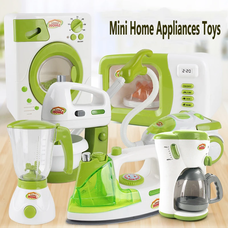 Simulation Home Appliances Toys Children Pretend Play Houseworks Games Kitchen Blender Juicer Microwave Oven Sets Toys Kid Gifts