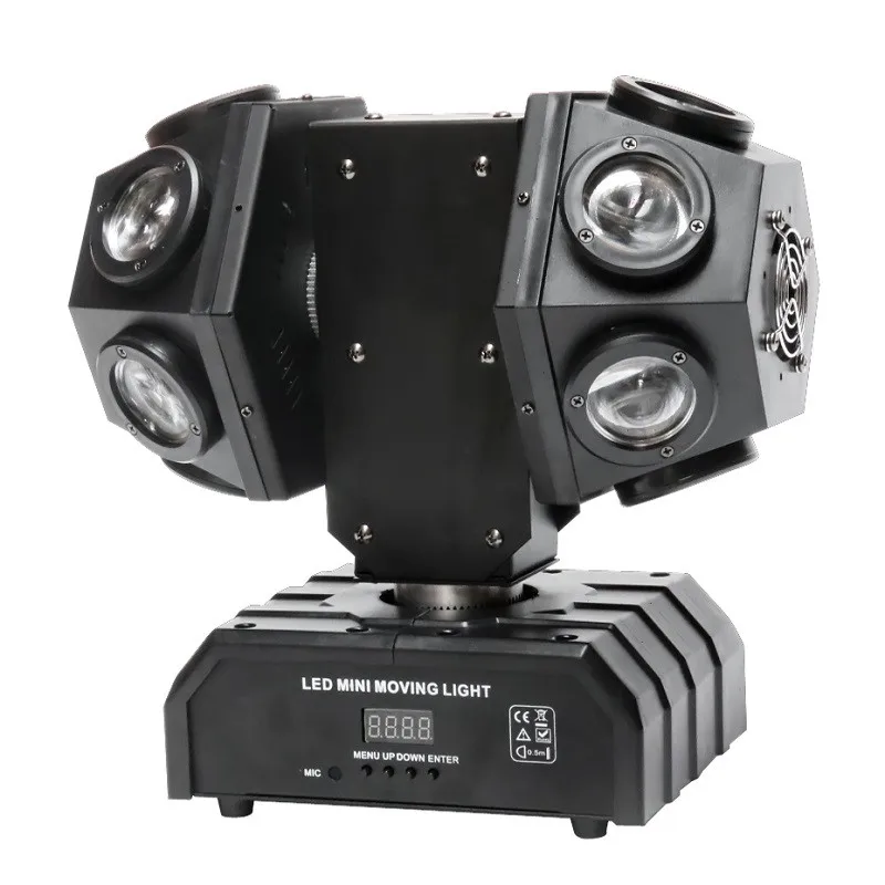 mini bracos duplos beam moving head stage effect luzes dmx control 12x10w rgbw wash strobe lighting dj disco transporte rapido 01