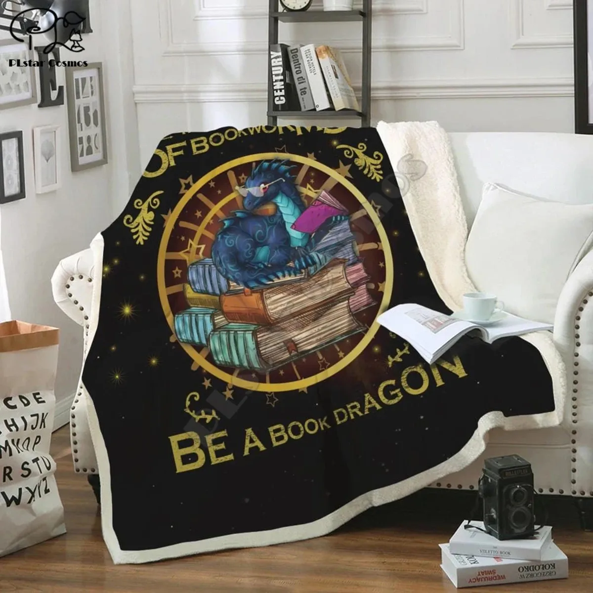 

Book Dragon Blanket 3D full printed Wearable Blanket Adults/kids Fleece Blanket drop shippng style-2