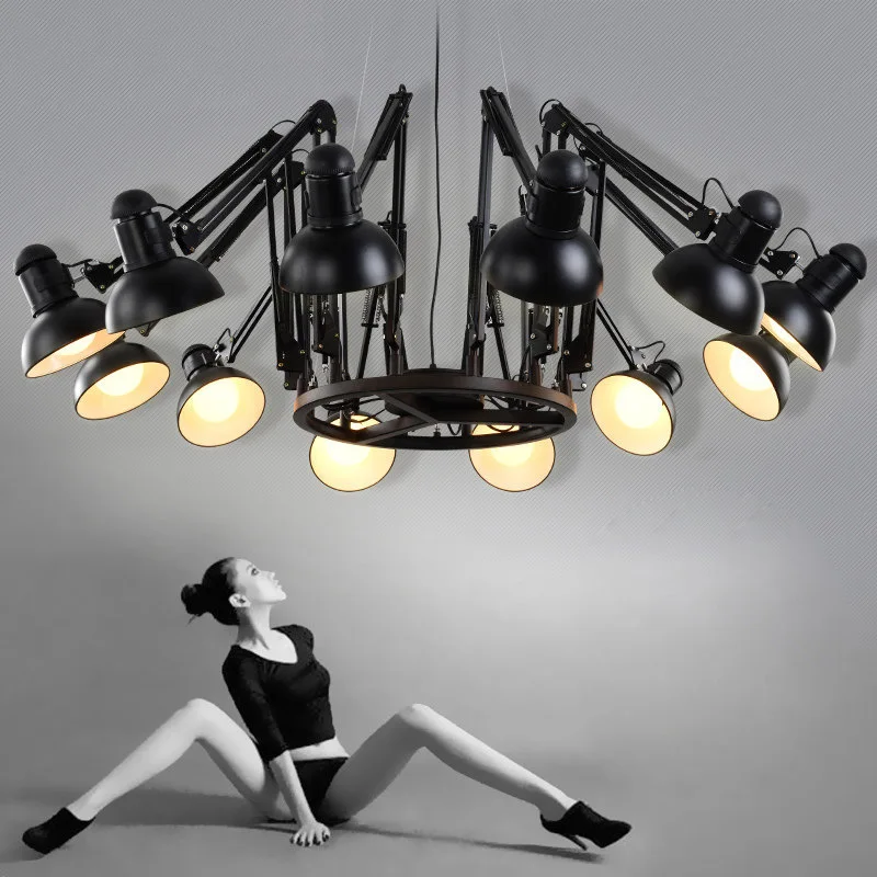 Nordic personality chandelier Telescopic chandeliers Living room lamp bedroom light dining room lighting LED E27 AC85-265V