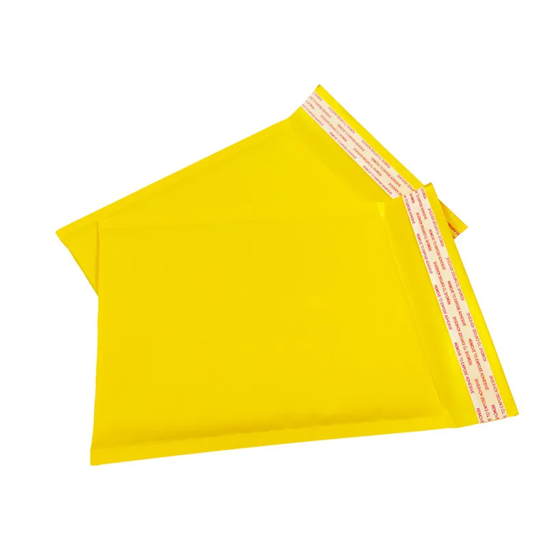 50 pçs multi tamanhos saco de bolhas amarelo papel kraft bolha envelope à prova dwaterproof água envio sacos com bolha negócio acolchoado envelope