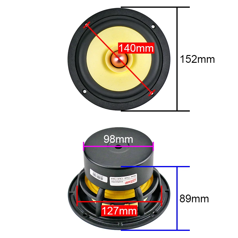 GHXMedals-Haut-parleur Bullet Full Range, Mid Bass, 5.25 