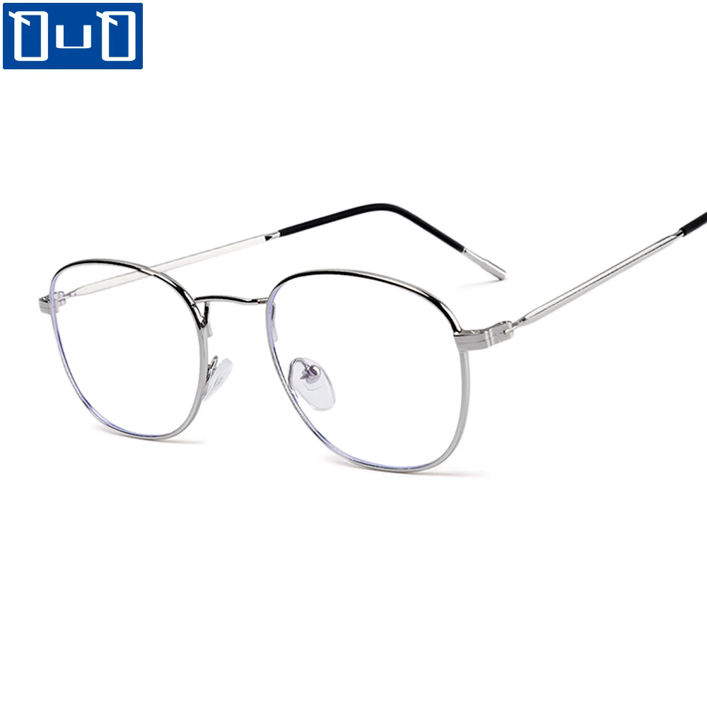 Qutzzmnd occhiali ultraleggeri in metallo Anti luce blu donna uomo occhiali Vintage protezione degli occhi occhiali per Computer con blocco dei raggi blu