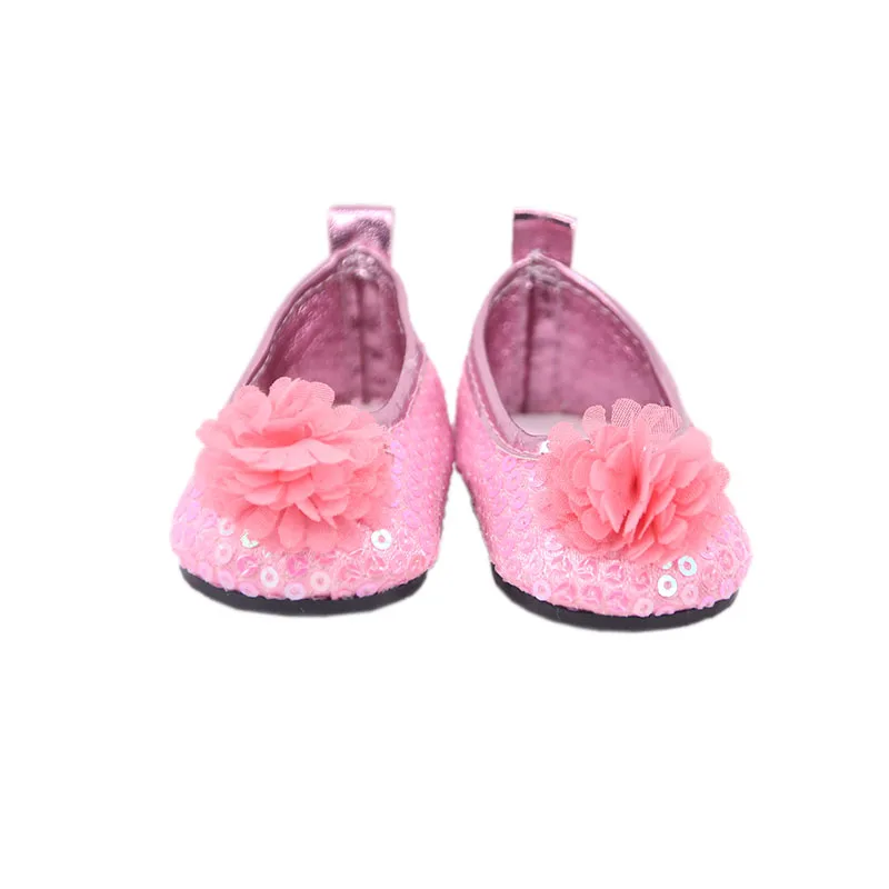 7Cm Doll Pink Cute Shoes Canvas Shoes Sneakers Fit 18 Inch American Doll&43cm Baby New Born Doll Clothes Accessories,Girls Toys