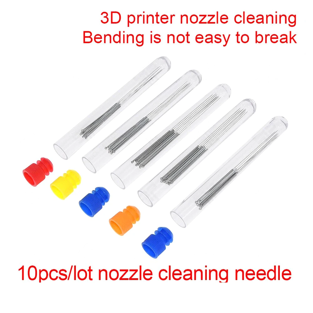 10PCS/lot 3D Printer Stainless Steel Nozzle Cleaning Needle Drill Bit 0.2 0.4mm Accessories Reprap for CR10 CR10S Ender 3 Bluer