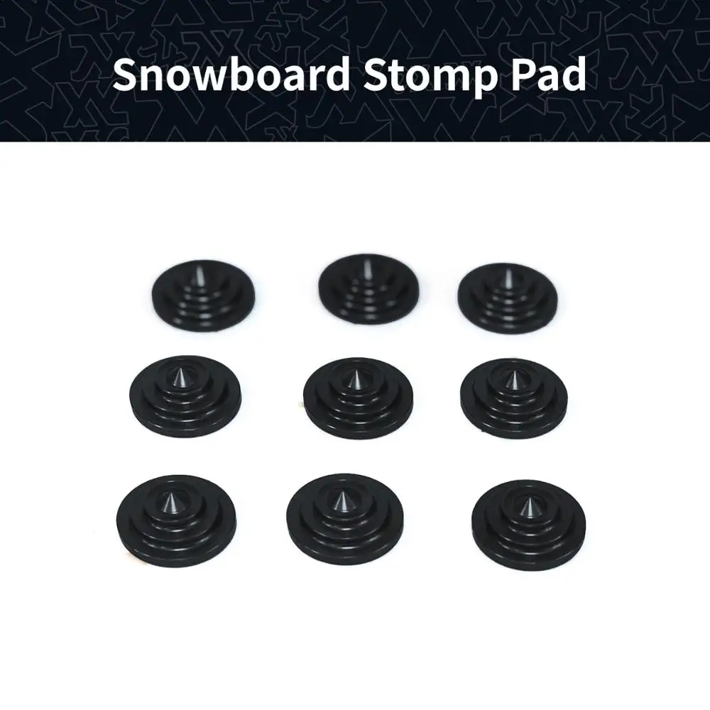 XCMAN 4 Layer-Cone Studs Dia 7.87 Inch Aluminum Snowboard Stomp Pad - 9pcs