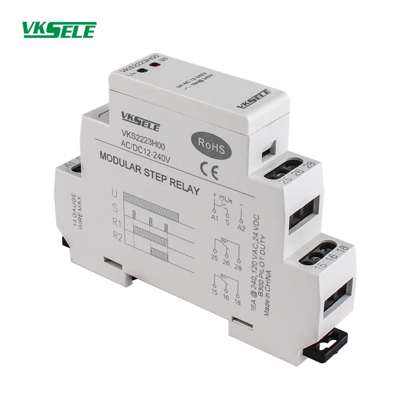 Imagem -02 - Relé Bistável 5a 12v 24v 110v 220v ac Relé Temporizador Elétrico Vks2223