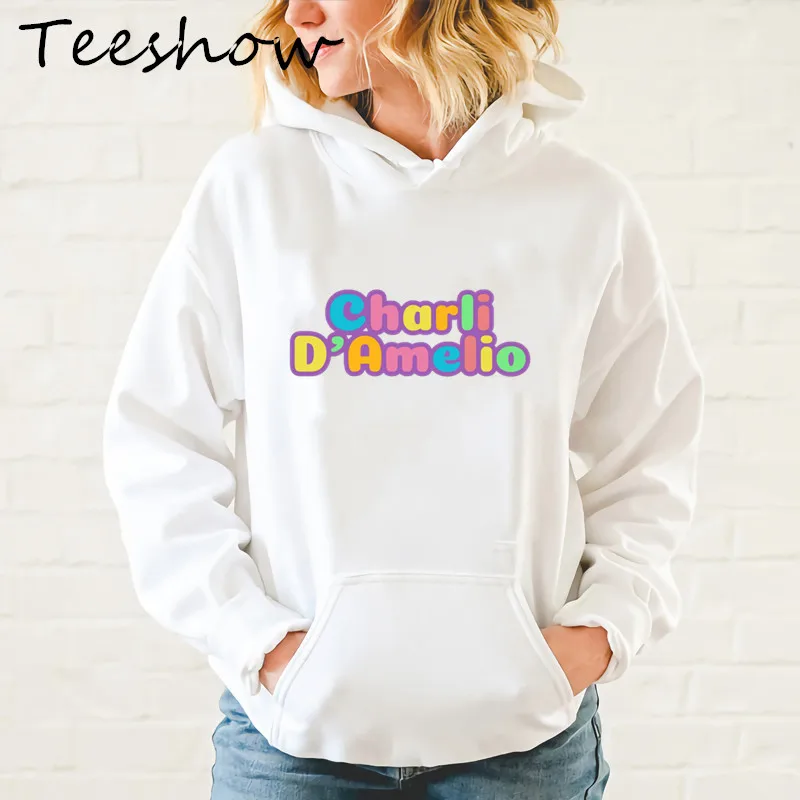 

Hoodies women's Oversized Print Charli D'Amelio Letter Sweatshirt Hoody Long sleeve Harajuku Hoodie Winter Womens Clothing