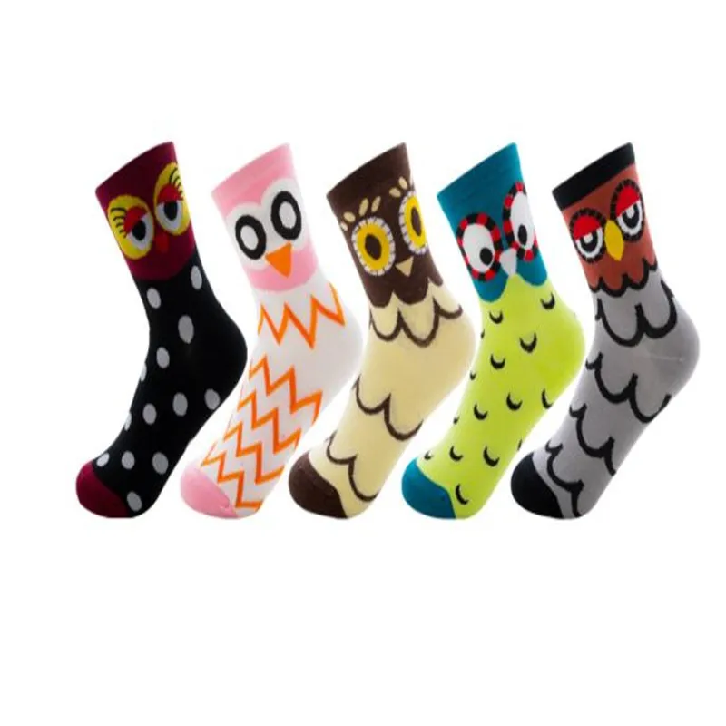 

Owl Wave Dot solid color, men and women cotton tube socks ZQ076