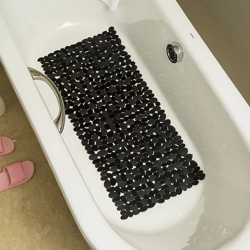 88*40cm Cobblestone Anti-Slip Mat PVC Bathroom Anti-Slip Mat Rectangular Bath Mat Bathtub Anti-Slip Mat