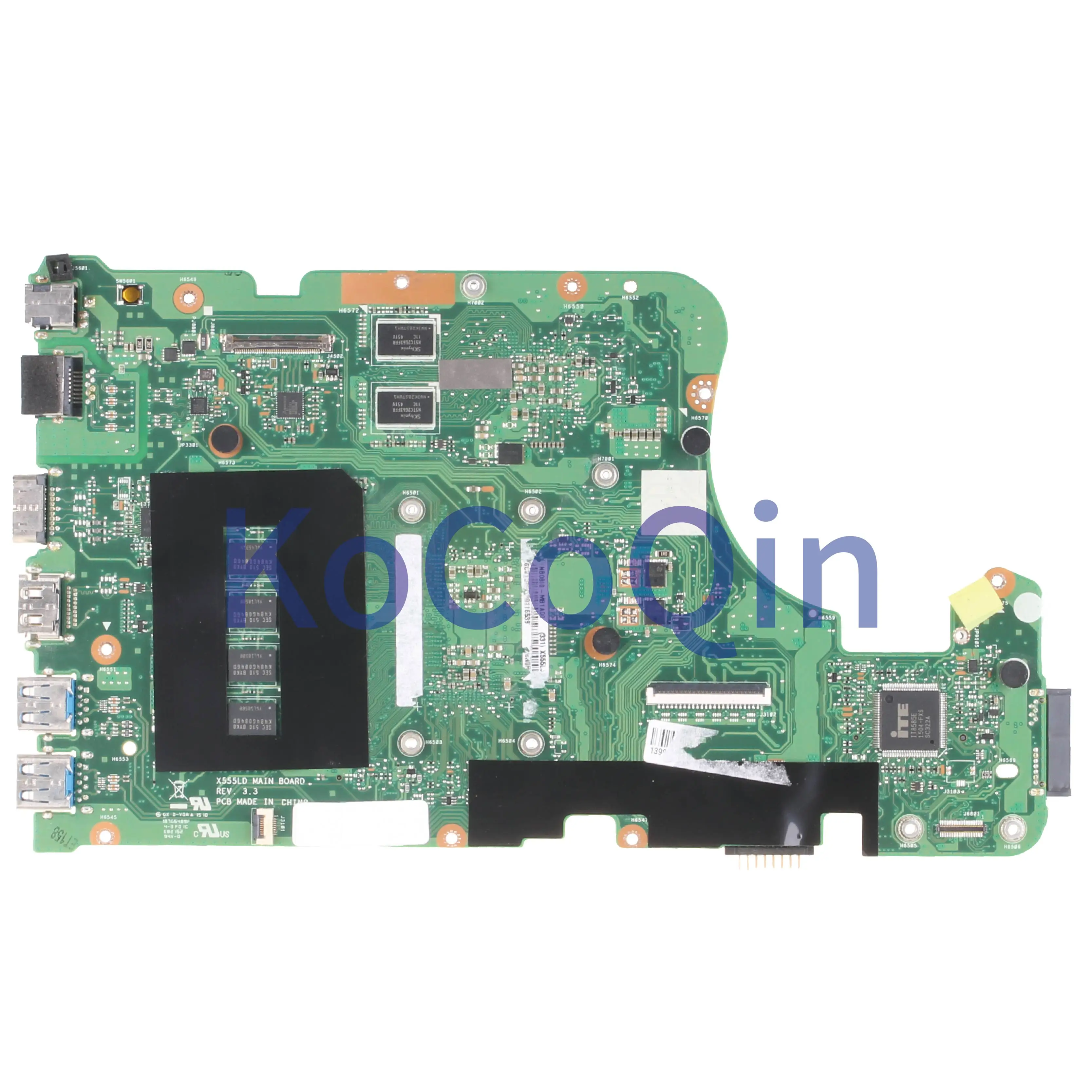 KoCoQin Laptop motherboard For ASUS X555LD X555LP X555LA X555L X555LJ X555LNB Mainboard REV.3.3 I5-5200U N16V-GM-B1 With 4G RAM