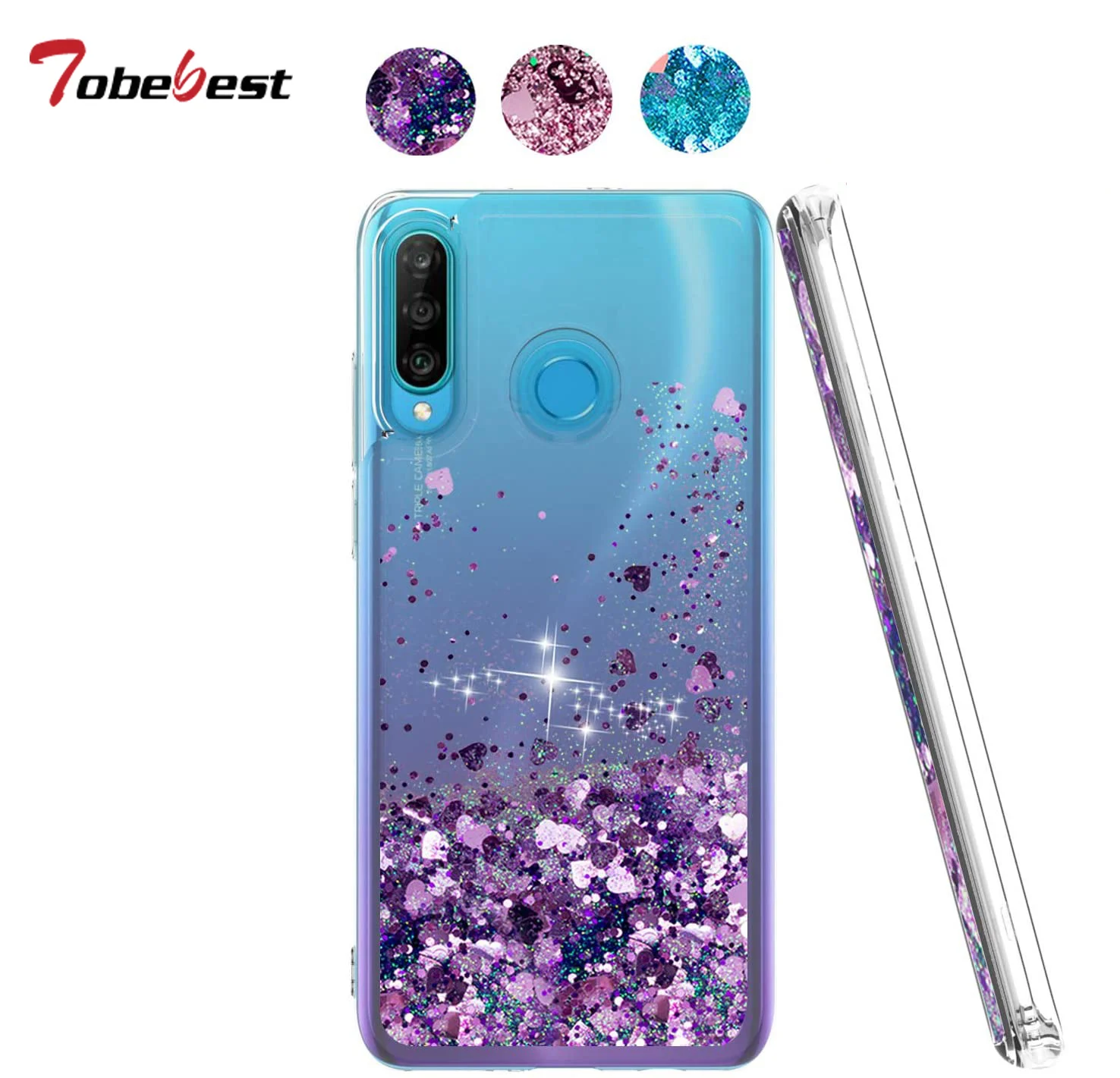 Fashion Liquid Glitter Silicone Case For Huawei P40 P30 P20 Lite P10 P9 Lite Nova 8 7 6 5 5i Pro 4 3 SE Dynamic Liquid Cover