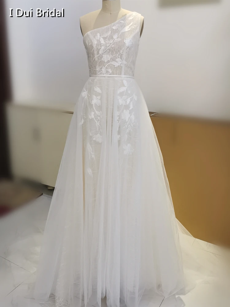 Robe de mariée de plage à col en V, Photo réelle, Appliques en dentelle, Dos nu, Patients