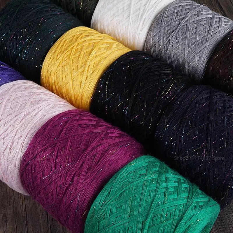 250g Multi-strand colorful 30% Wool Yarn Flash wire Thread DIY Hand knitting Pure Color Crochet Infant Scarf Shawl Cotton Yarn