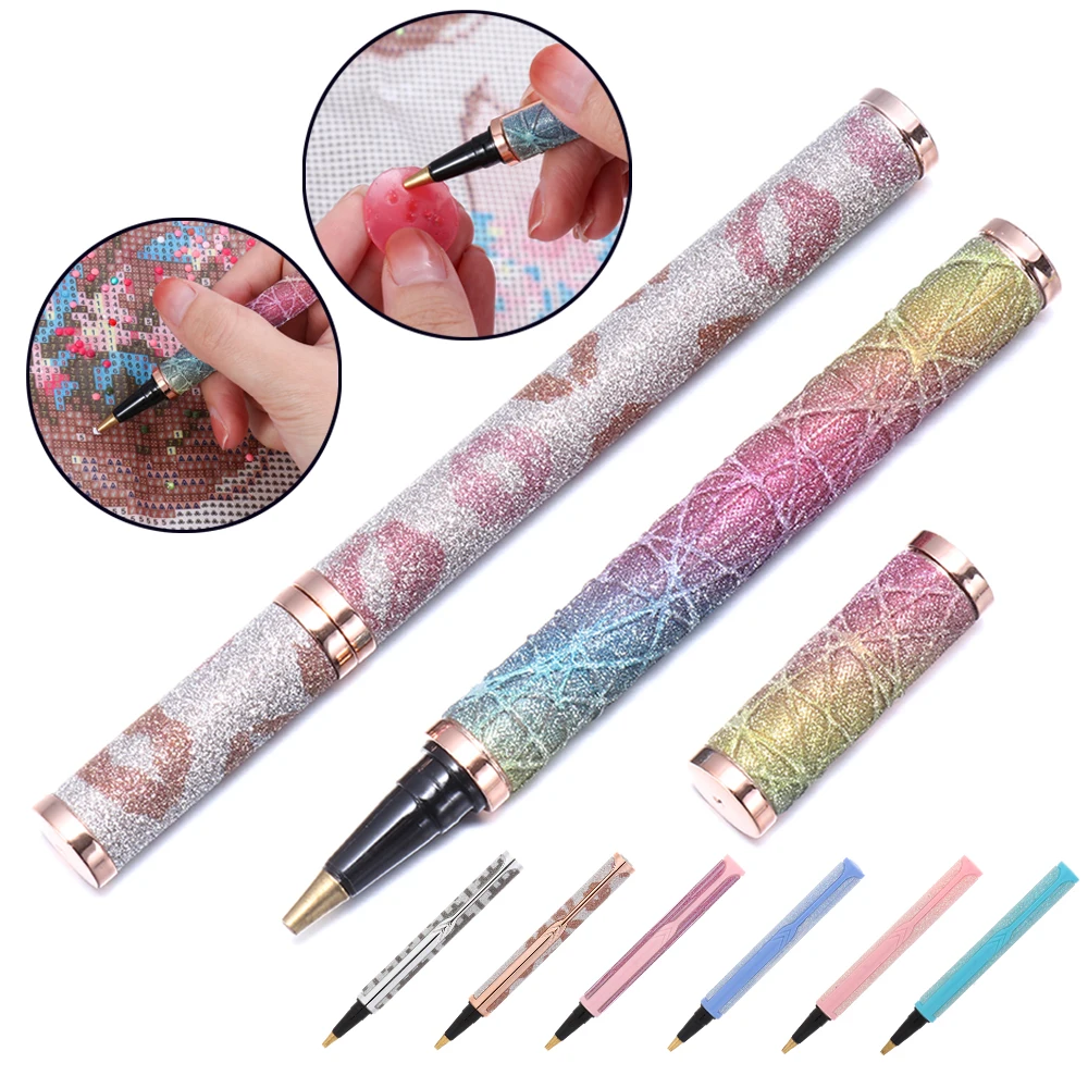 New Glitter Diamond Sparkle Point Drill Pens Cross Stitch Embroidery 5D Diamond Painting Pen DIY Craft Nail Art Diamond Painting