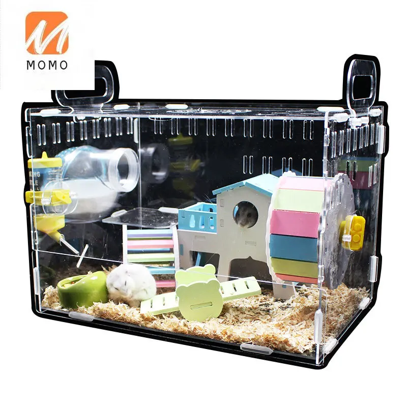 

Transparent Single-Layer Hamster Acrylic Cage Rat Cage Transparent Oversized Villa Supplies Toys