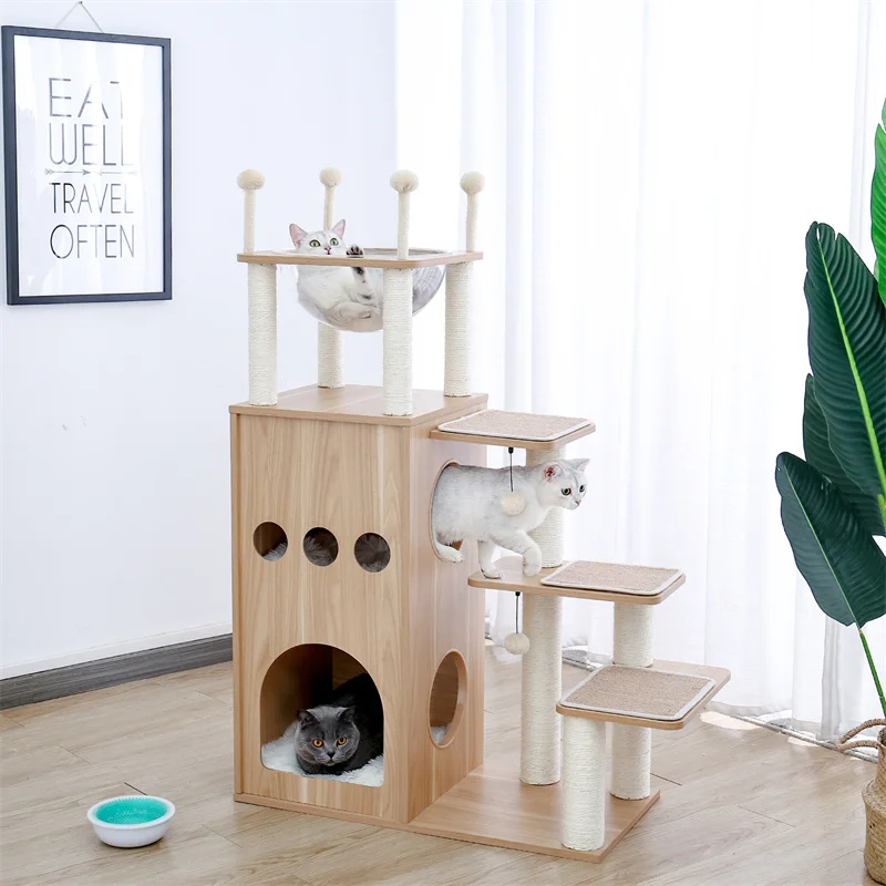 Imagem -03 - Foguete Estilo Gato Árvore Condomínio Arranhando Pós Multi-nível Toalha de Gato Aconchegante Poleiros Escalada Árvore Brinquedos Atividade Mobiliário Protetor