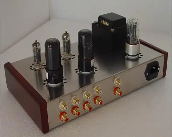 Pure Handmade 6J4 Push 6P6P Valve Tube Amplifier Stereo HiFi Class A Tube Pre-Amplifier 4-Inputs